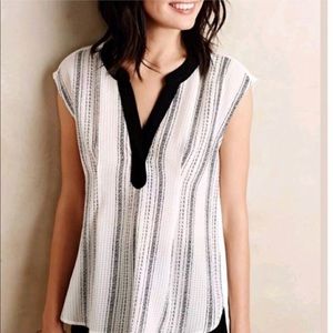 Anthropologie postage stamp tunics sleeveless top